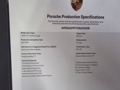 1999 Porsche 911 Carrera