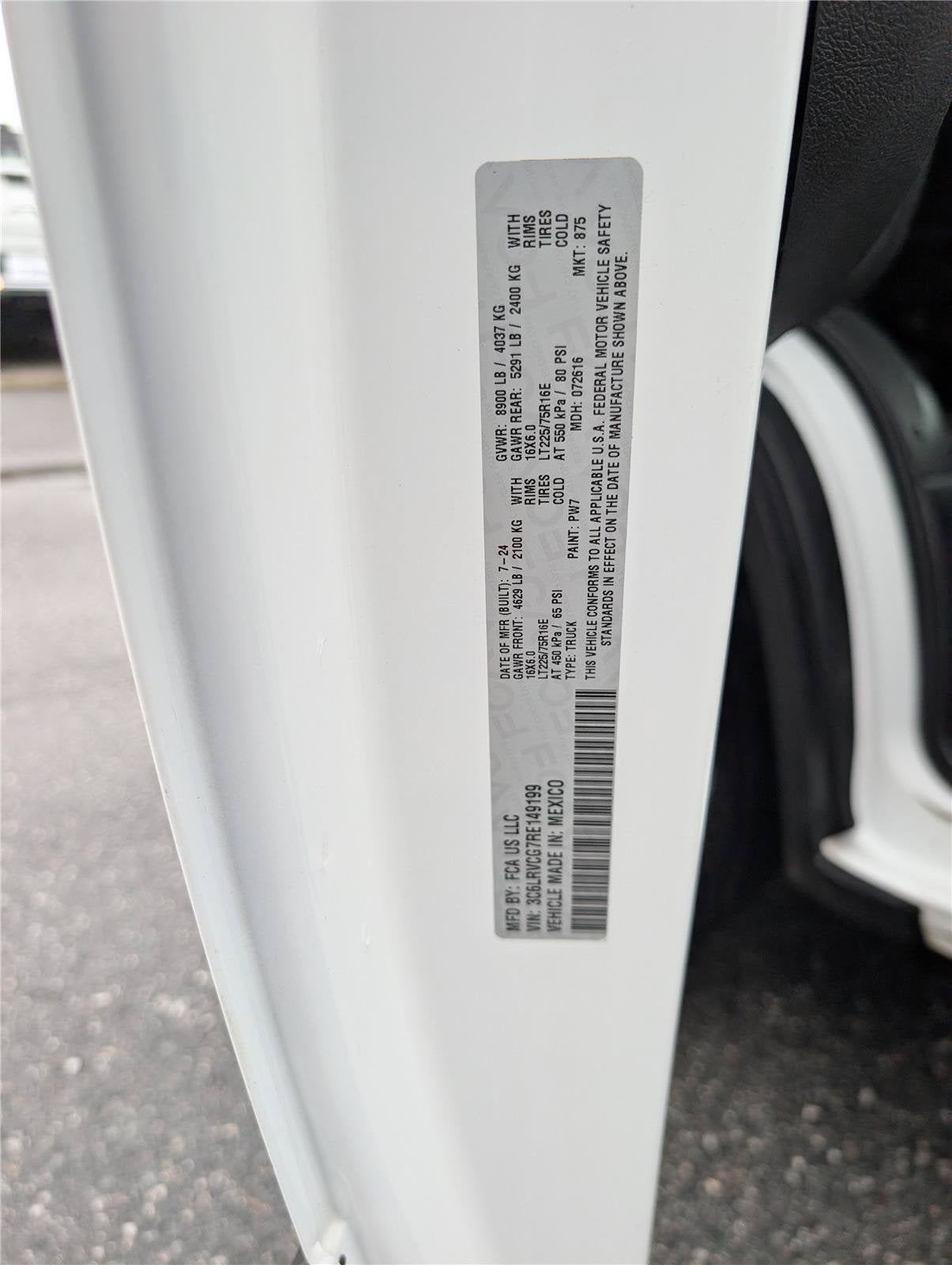 2024 RAM ProMaster Cargo Van Tradesman