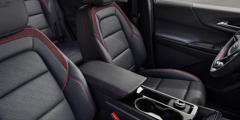 Leather seats with red thread in 2027 Chevrolet Equinox